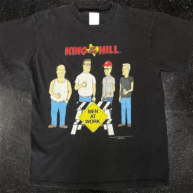 King of the Hill Men at Work Cartoon Unisex T-shirt S-5XL L