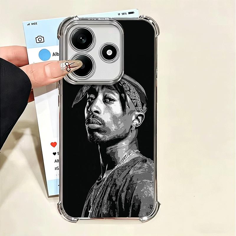Rapper 2pac Singer Tupac Soft Phone Case For Xiaomi Poco X7 X8 Pro Max X6 X5 X3 F8 Ultra F7 M8 M7 M5S Redmi 15C 15A 15 14C 13C 1