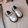 Children's Leather Shoes Thick Bottom Causal Girls Black School Shoes Round-toe Fashion Kids Versatile Princess Mary Jane Shoes