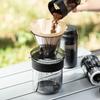 &NE Tritan Dripper & Server, Nikii Cafe, Black, 430ml Capacity, 1-2 Cups, Made in Japan, Coffee Set with Spoon, Portable, Compact, Shatter-Resistant,