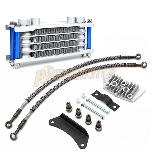 Oil Cooler Motorcycle Oil Radiator Kit Engine Cooling for 50 125 140cc Motocross Universal Dirt Pit Bike ATV Enduro Accessories