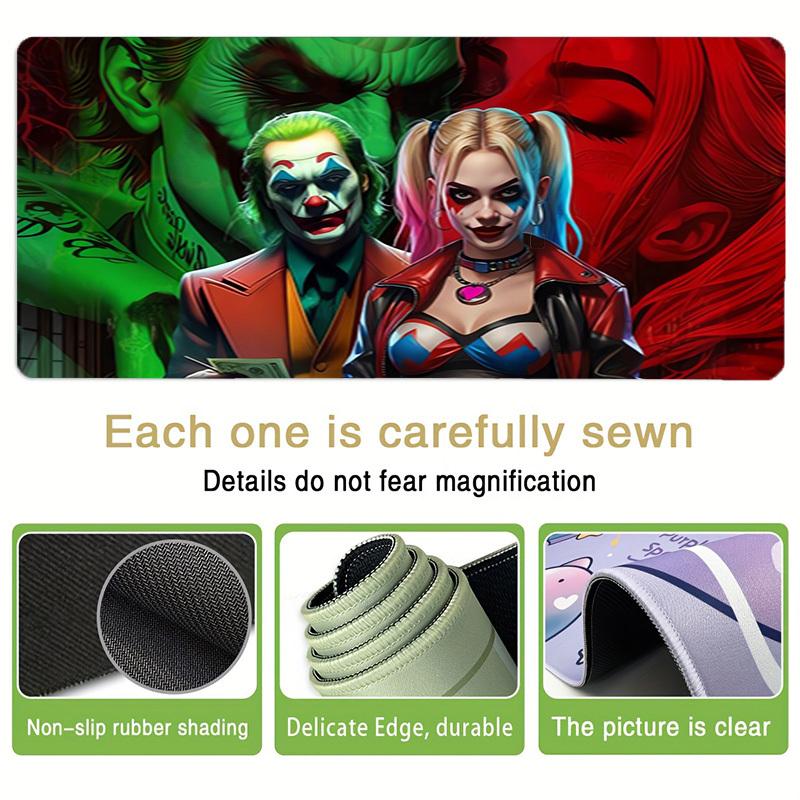 1pc Joker and Harley Quinn Computer Pad with Vibrant Print, Mouse Pads for Desk 095