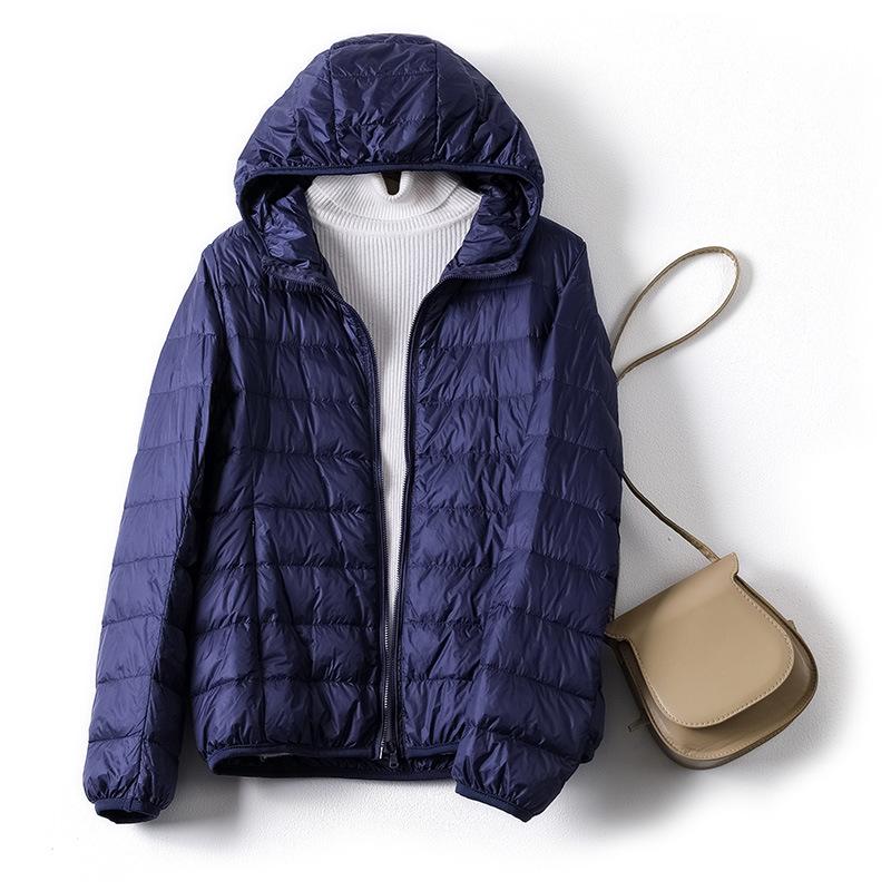 Anti-season Light Down Jacket Women's 2025 New Short White Duck Down Fashion Autumn and Winter Large Size Light Hooded Jacket