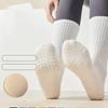 Mid-Calf Yoga Socks Anti-Slip Breathable Sweat-Absorbing Odor-Free Massage Sole for Pilates Gym Fitness Floor Socks