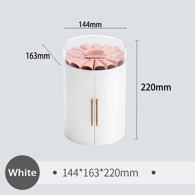 

4-уровневая Организационная коробка для ювелирных изделий для хранения ювелирных изделий, ожерелья, органайзер, вращающиеся лотки для аксессуаров и колец для сережек белый