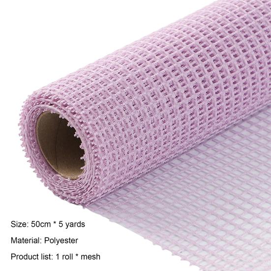 1 Roll Flower Wrapping Mesh Paper Decorative Eye-catching Polyester Craft Supplies Flower Wrapping Paper for Bouquet