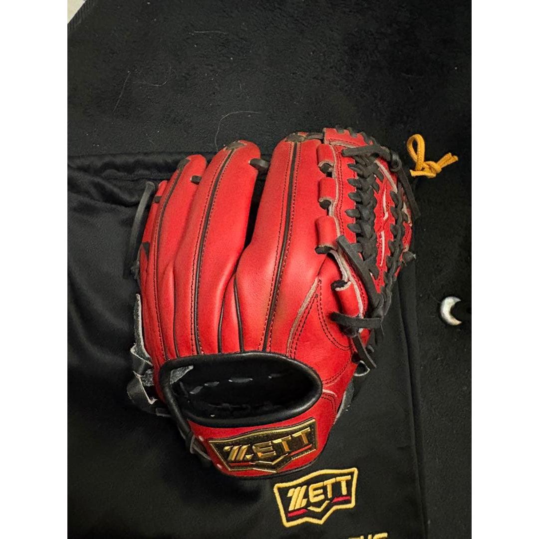 Used ZETT PROSTATUS Soft ball custom glove for infielders