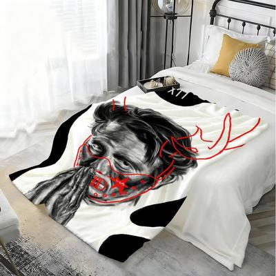 H-Hannibal TV Throw Thick Flannel Blanket Lightweight Warm Cozy Skin-Friendly Throw for Sofa Bed Office Winter Use