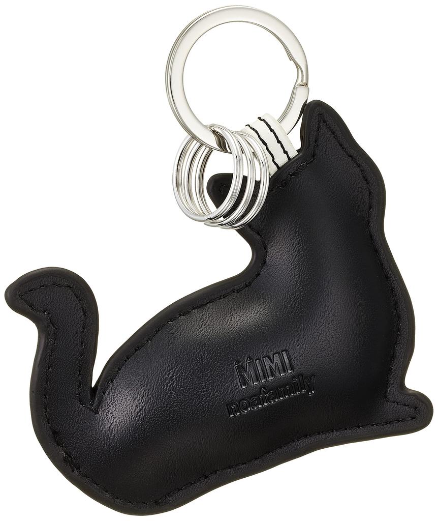 Noah Family Mimi Key Ring (Cowhide Leather) Black