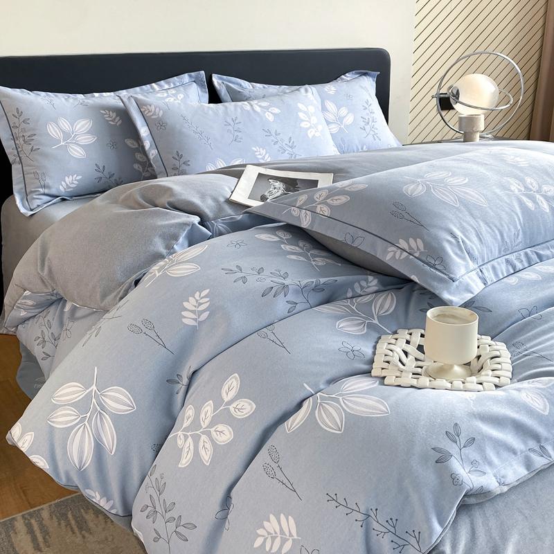 3pc Print Cotton Quilt Cover Set,Skin Soft No Fading,Single/Queen Size Multi-Size,All Seasons Men And Women Bedding Set,No Core