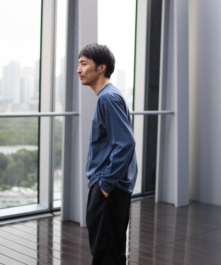 Snow Peak SP Logo Pocket Cut and Long and Size XL L/S T-Shirt EC-TS-25AU014, Sew, Sleeve, T-Shirt, Men's Women's, Navy,