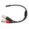 1.0ft Balanced Dual XLR Male to 3.5mm Female 3.5mm to 3Pin XLR Y Split Cable  Audio Recording