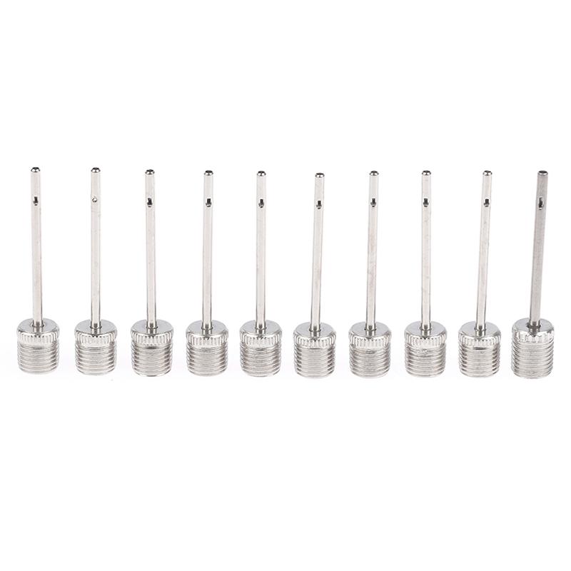 10Pcs Stainless Steel Pump Pin Sports Ball Inflating Pump Needle For Football