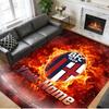 Crystal Velvet Rug Custom Name Text, Soft Non Slip Floor Mat Home DecorBologna FC