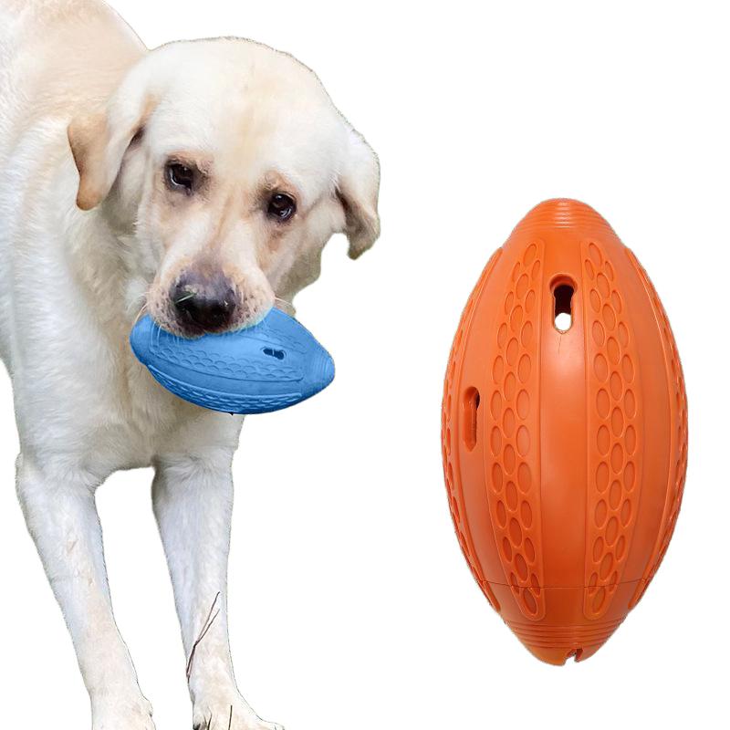 Interactief Duurzaam Huisdier Speelgoed Rugby Lek Verberg Voedsel Dispenser Hond Kauwsnack Speelgoed Bal
