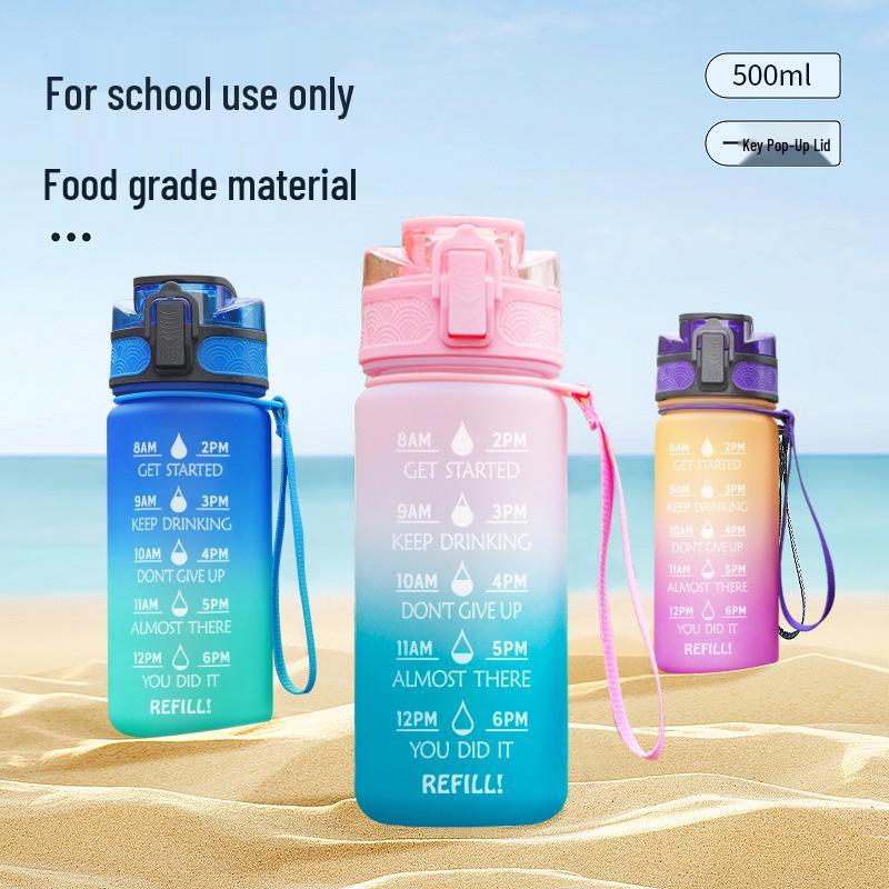 1000ml Large Capacity Tritan Sports Water Bottle with Handle for Fruit Tea