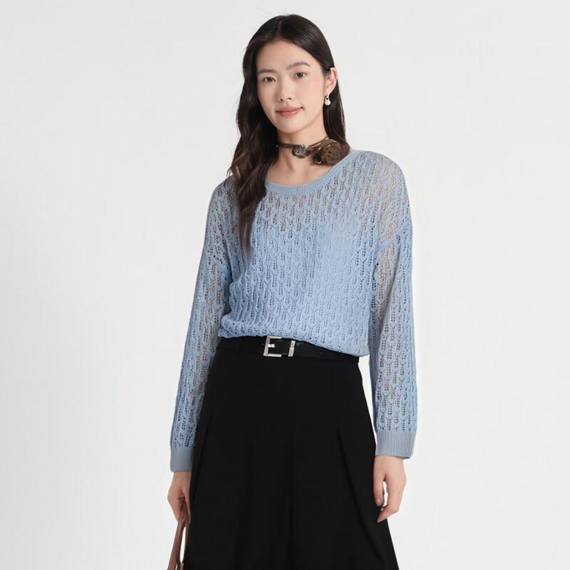 eifini Women's Hollow Knit Pullover Cardigan