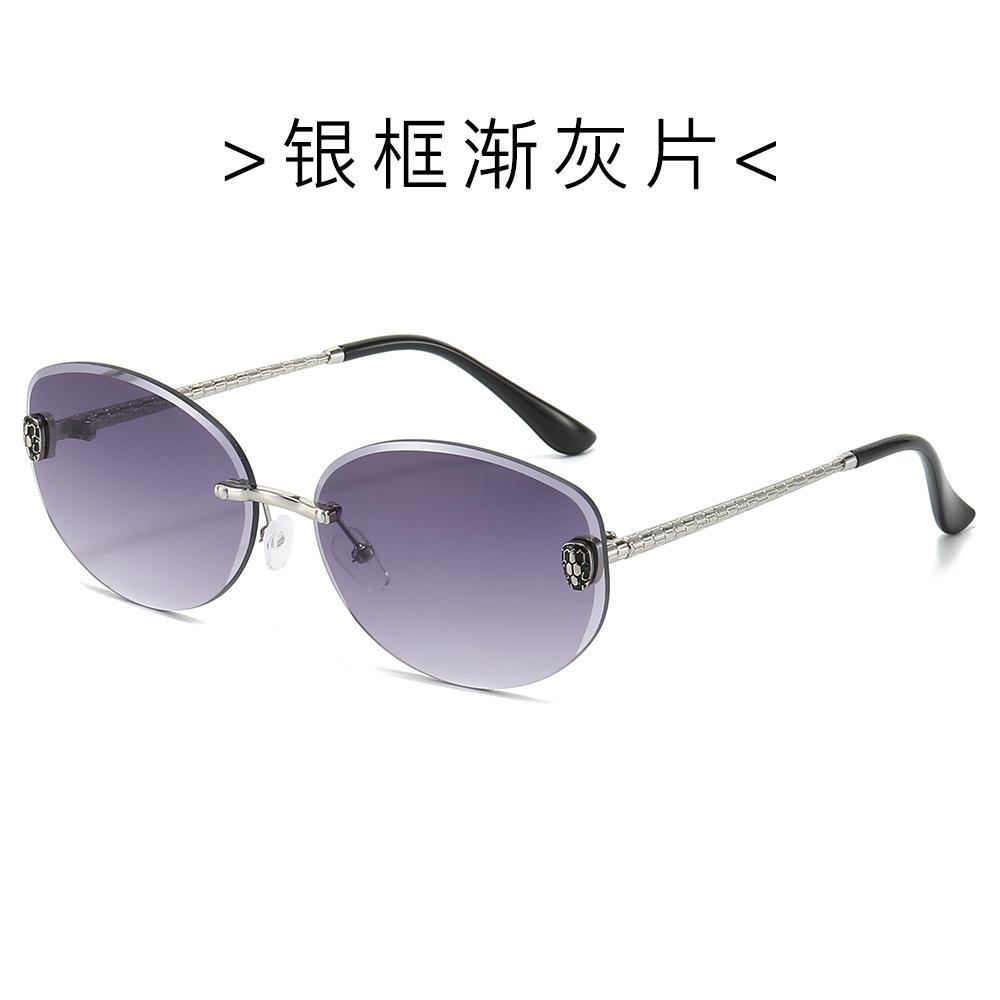 

Fashion Rimless Sunglasses Women Luxury Brand Designer Snake Heard Uv400 Butterfly Sun Shades
