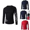 Premium Quality Fashion Men's Slim Fit O-neck Long Sleeve Muscle Tee T-shirt For Casual Wear