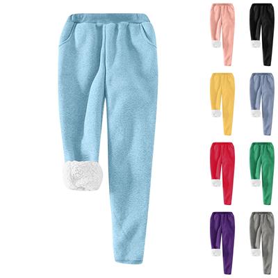 Winter Trousers Lamb Cashmere And Cashmere Thickened Warm Bodysuits Leggings Loose Casual Pants
