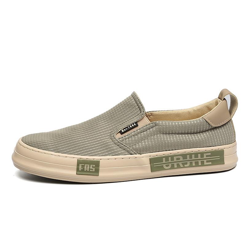 New Spring Men's Shoes Korean Style Lightweight Casual Men's Canvas Shoes Breathable One Foot Pedal Shoes for Men