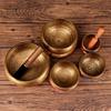 Nepal Bronze Six-Syllable Mantra Tibetan Singing Bowl for Meditation and Incense, Buddha Sound and Chime Bowl.