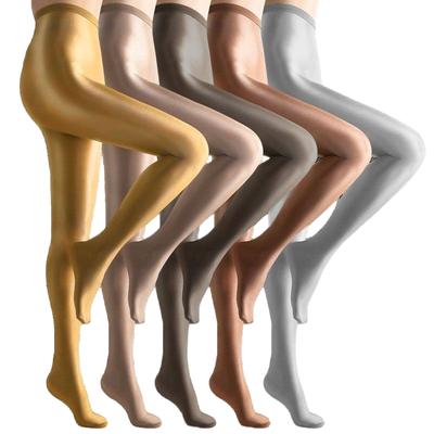 70 Den Oily Footed Tights Metallic Shiny High Glossy Dance Tights Plus Size Women Pantyhose Nightclub Catwalk
