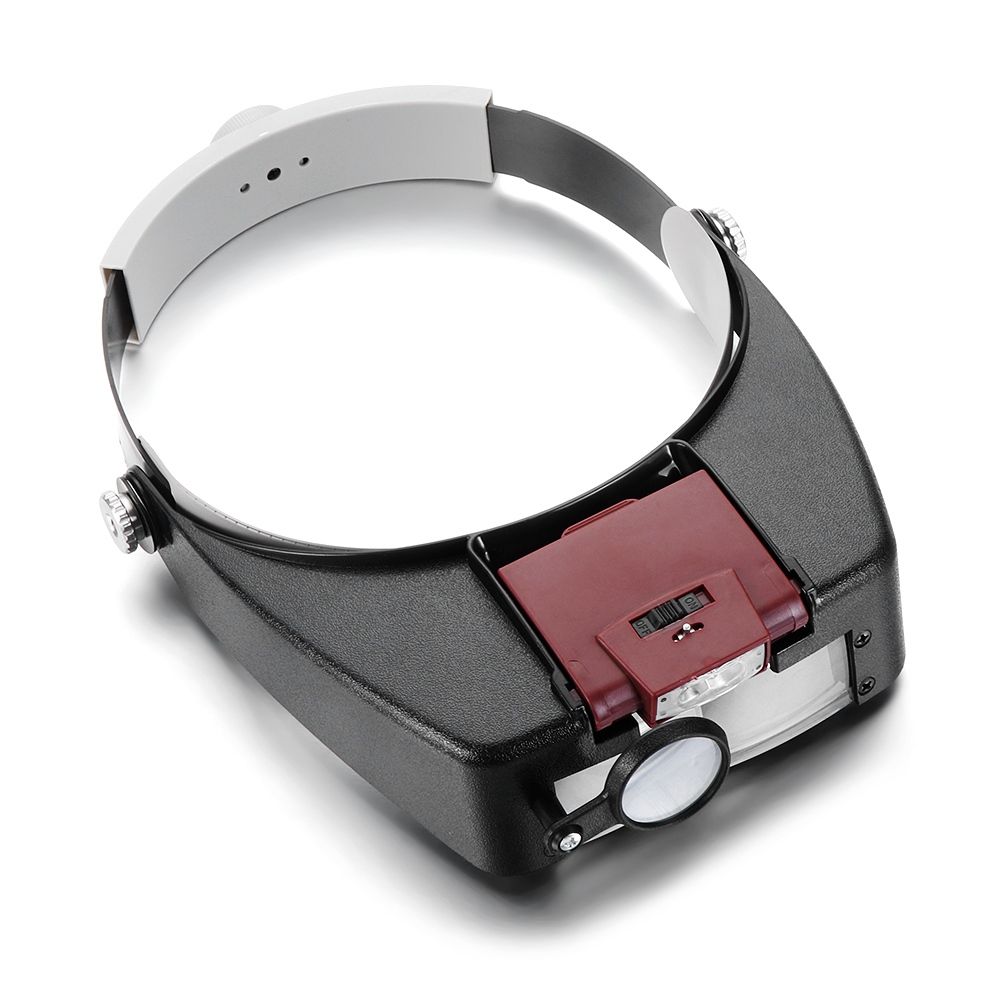 Light Visor LED Illuminated Jewelry Tools Jewelers Magnifier Magnifying Glasses Repair Loupe