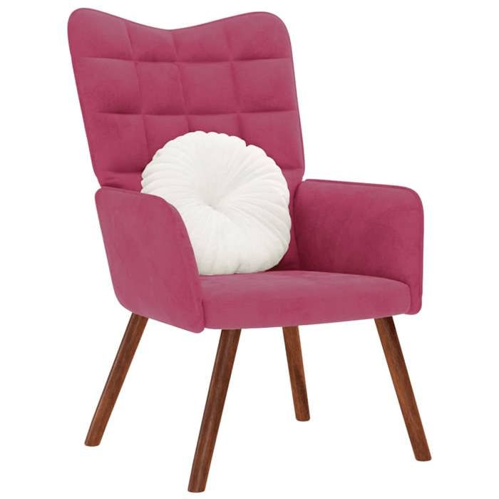 VidaXL Relaxation Chair Bordeaux Red Velvet, Chair, Living Room Chair, Recliner, Lounge Chair, Living Room Seat, 4016815