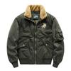 Winter New Cotton-padded Male Pilot Cargo Large Size Cotton-padded Lamb Collar Padded Jacket Men's Coat