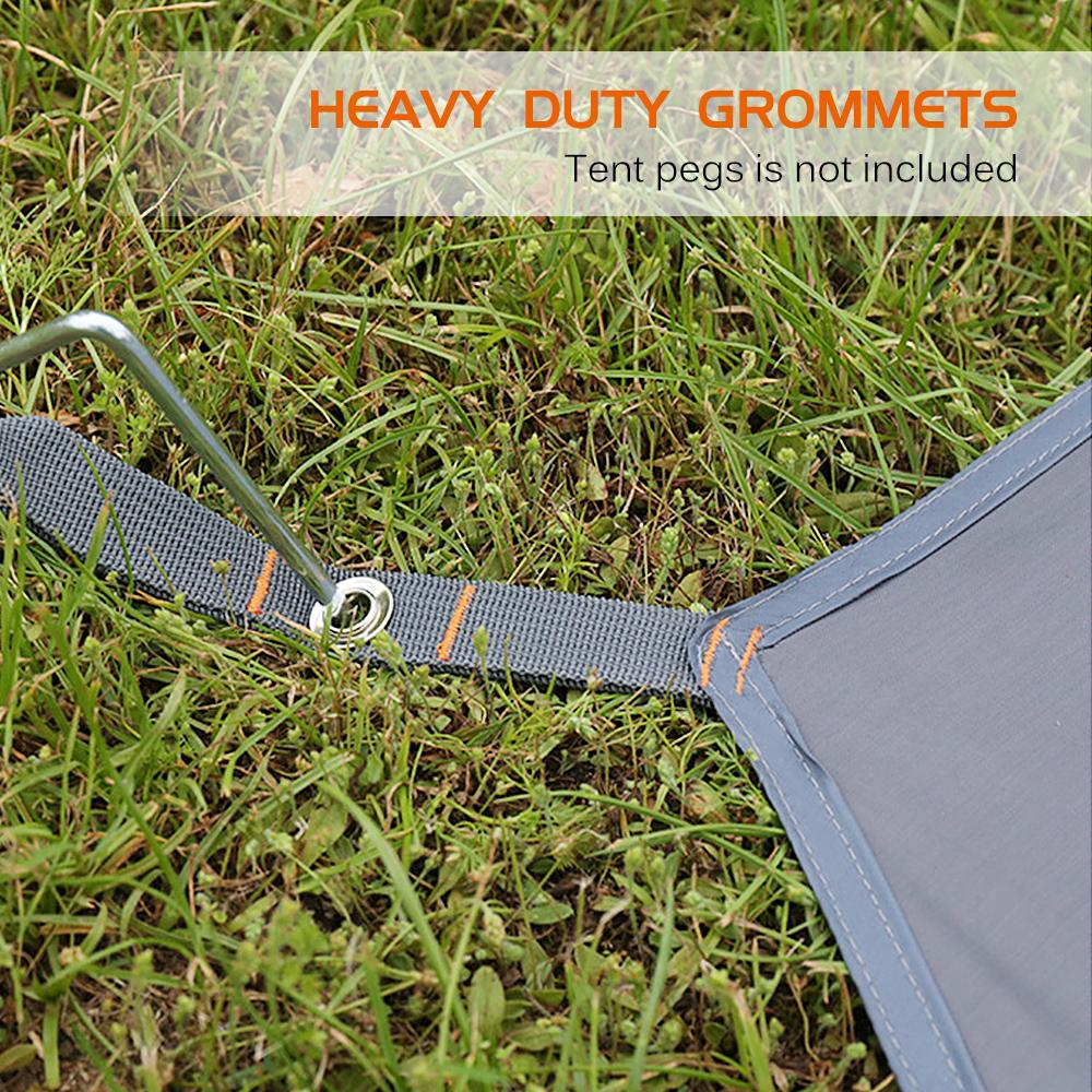 Waterproof Camping Tarp Thicken Picnic Mat Durable Beach Pad Hexagonal Tent Mat Multifunctional Tent Footprint Sun