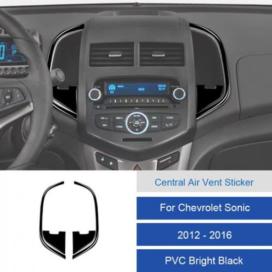 Carbon Fiber Center Air Vent Outlet Cover Trim For Chevrolet Sonic 2012-2016