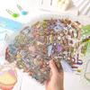 3D Miniature Scene Sticker Book Waterproof Vinyl Cute Decals for DIY Scrapbook Journal Skateboard Helmet Decor Teen Stationery Gift