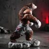 Bear Desktop Ornament Resin Boxing Figurine, Muscle Statue for Desk Decor, Shape Figurine Brown White Sculpture Office and Home Display Fitness