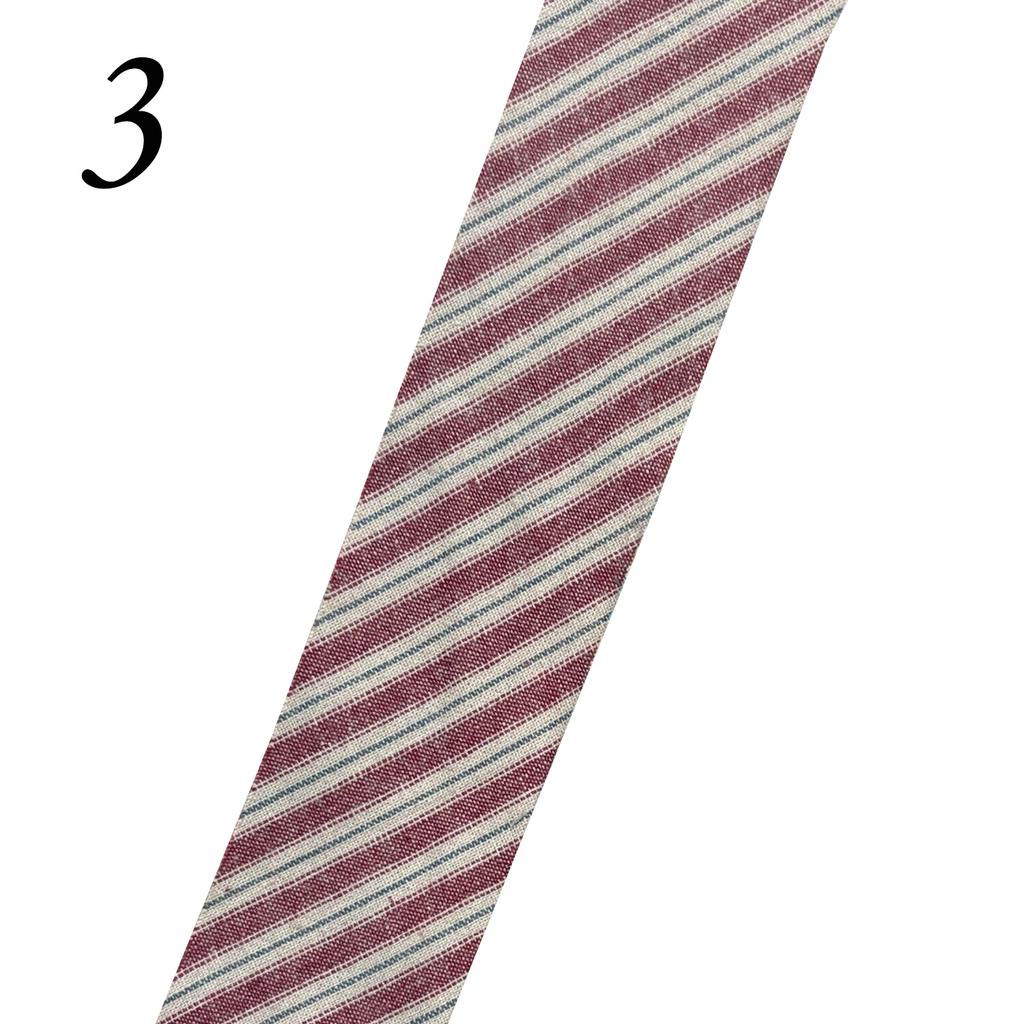 4cm Yarn Dyed Cotton Bias Binding Tapes Ribbon, Handmade Patchwork Cotton Fabric Trimming Upholstery Sewing Accessories 4M