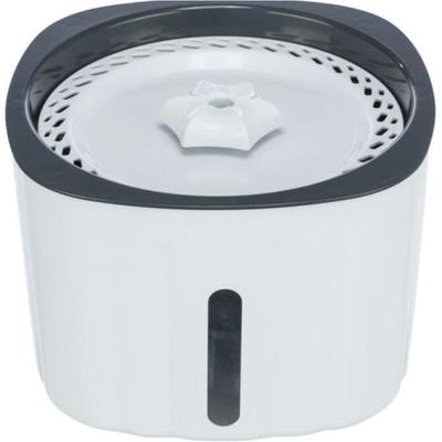 Water Fountain - - Flower - Plastic - 2 L - 18.5 X 13 X 18.5 Cm - White / Grey