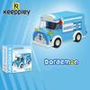 2026 New Keeppley Building Blocks Cat Car Bus Model Kawaii Splicing Children's Toys Birthday Gift Ornaments Animation Peripheral