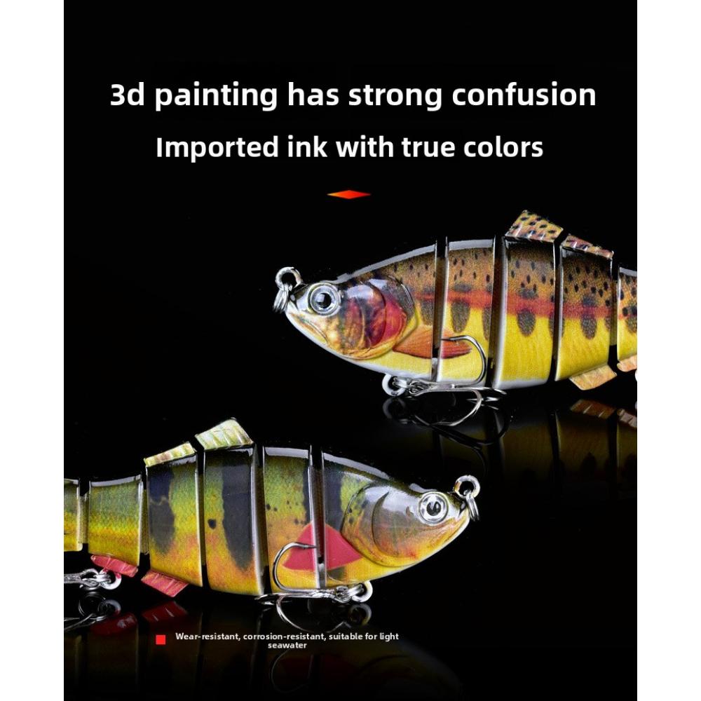 Simulierter mehrteiliger Fisch 7cm-6 Abschnitte Luya-Köder, Hardbait und Kunstköder