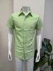 2025 Men's Plus Size Loose Cotton Linen Short-sleeve Solid Beach Shirt