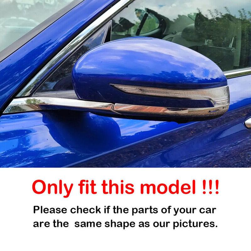 For Genesis G70 2017 2018      Car Rearview Side Mirror Cover Wing Cap Exterior Door Trim Adhesive Sticker