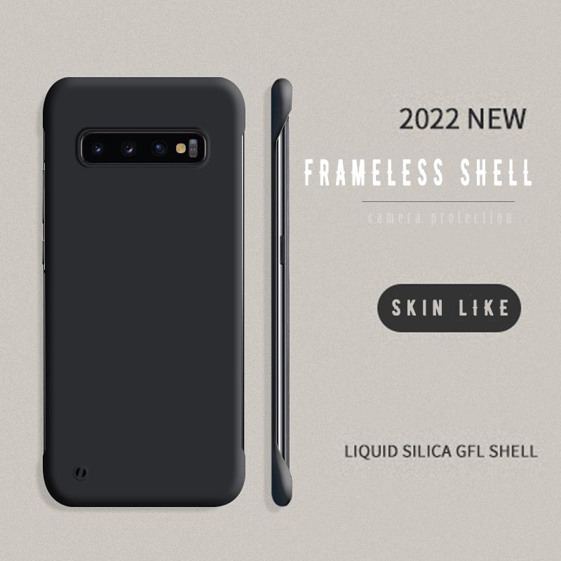 

Дизайнерский тонкий матовый чехол для телефона Samsung S24 S23 S22 S21 S20 FE S10 Plus Bumper Note 20 Ultra 10 Plus Classic Cases S22 чёрный