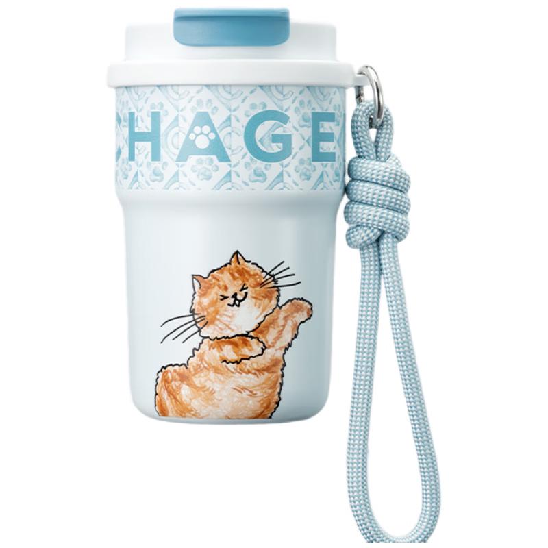 CHAGEE 316 Stainless Steel Insulated Pet Bubble Tumbler with Straw