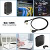 SinLoon Upward Angle Cat8 Ethernet 40Gbps 2000MHz Network Plug SFTP Cable Cat8 RJ45 Connector Gaming LAN Cable for Router To 90-degree Cable,