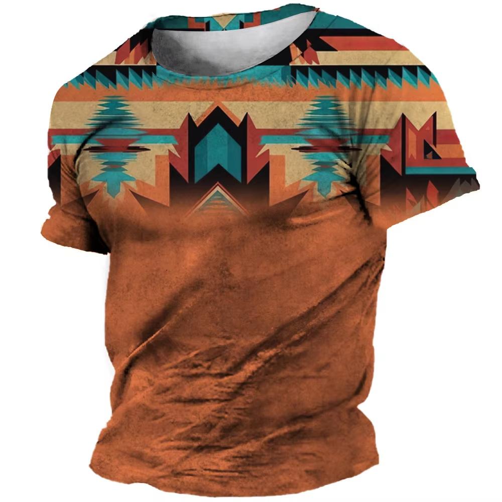 Men's T-shirt Muslim Tshirt African Dashiki T-Shirts Ethnic 3D Print Men Women Short Sleeve T Shirt Kids Tshirt Clothing