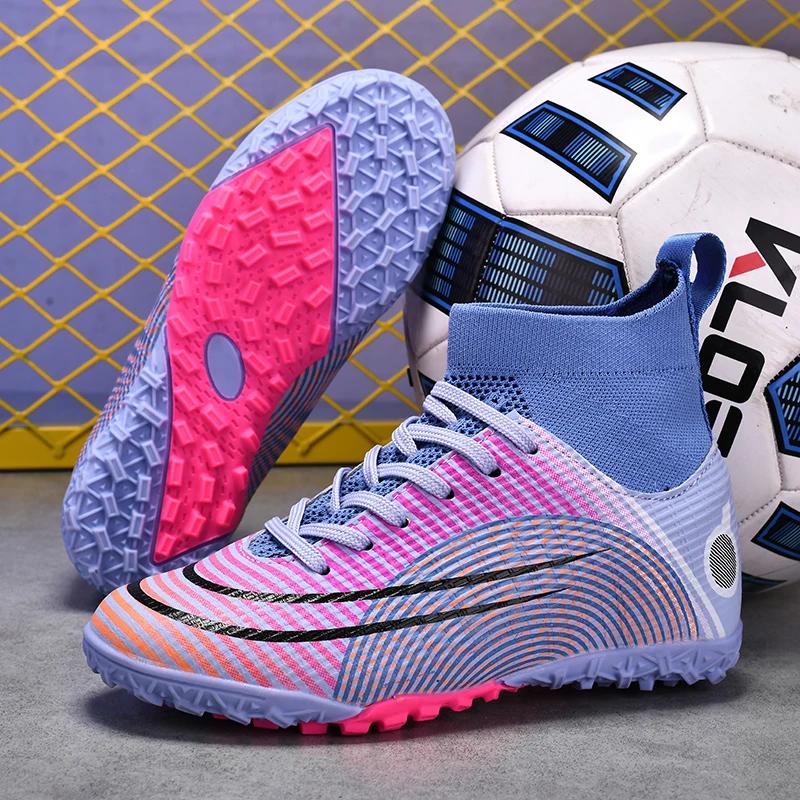 Moda Çocuk Futbol Ayakkabıları Çocuklar için Futsal Suni Çim Salon Futbol Botu Ücretsiz Kargo 2024 Erkek Çocuklar için Halı Saha Futbol Botu