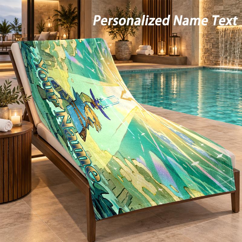 Zelda Custom Name Beach Towel Large Soft Towel for Indoor Bathroom Outdoor Beach