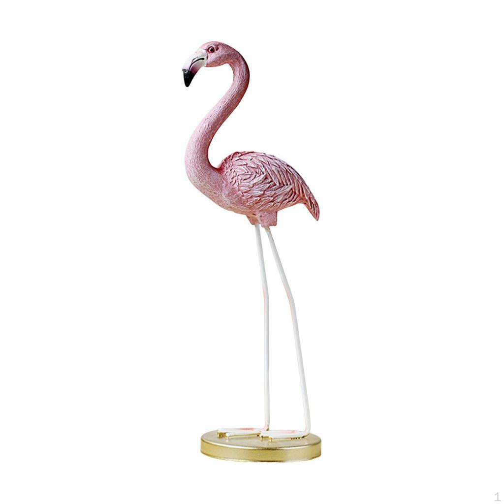 Flamingo Garden Sculpture with Elegant Stand for Outdoor Decoration