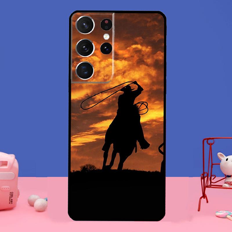 Extreme Sport Rodeo Cowboy Lasso Case For Samsung Galaxy S22 S21 Note 20 Ultra Note 10 S8 S9 S10 Plus S20 FE Phone Cover