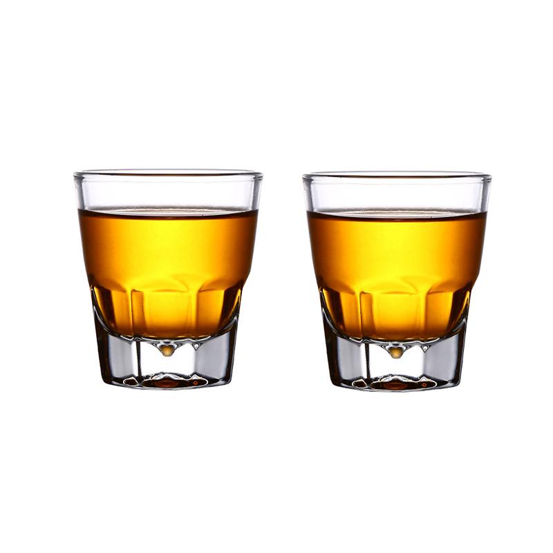 

Стакан для виски с толстым дном 145 мл/240 мл, прозрачная чашка для эспрессо, классический бокал для бренди, изысканный бокал для вина, стеклянная посуда для вечеринок и баров 2pcs