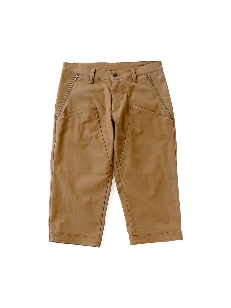 

KAPELMUUR Cotton Blend Stretch Cropped Pants in Camel